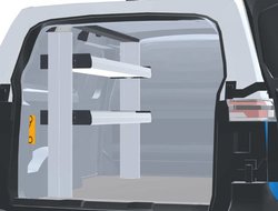 ID. Buzz Cargo Pro 79 kWh mit SORTIMO inkl. 2 Sortimoregalböden